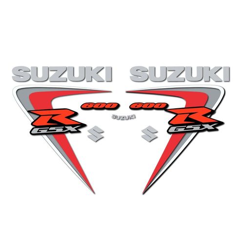 Kit Autocollants Compatible Avec Moto De Route Suzuki Gsxr 600 2006 K6 Rouge