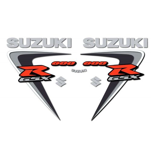 Kit Autocollants Compatible Avec Moto De Route Suzuki Gsxr 600 2006 K6 Noire