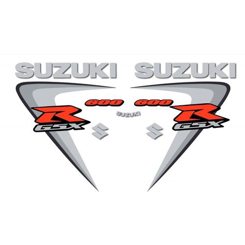 Kit Autocollants Compatible Avec Moto De Route Suzuki Gsxr 600 2006 K6 D?Argent