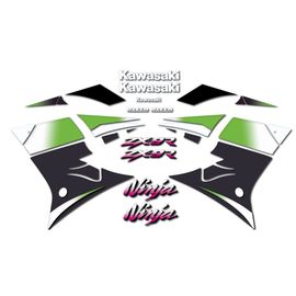 Kit Autocollants Compatible Avec Moto De Route Kawasaki Zx-9r 2000 Verte