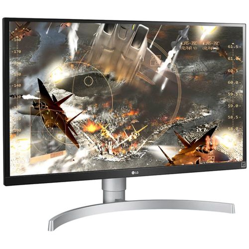 LG 27UL650-W - Écran LED - 27" - 3840 x 2160 4K @ 60 Hz - IPS - 350 cd/m² - 1000:1 - DisplayHDR 400 - 5 ms - 2xHDMI, DisplayPort - blanc (noir), avant noir