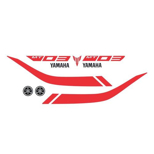 Kit Autocollants Compatible Avec Moto De Route Yamaha Mt 03 2018 2019 Rouge