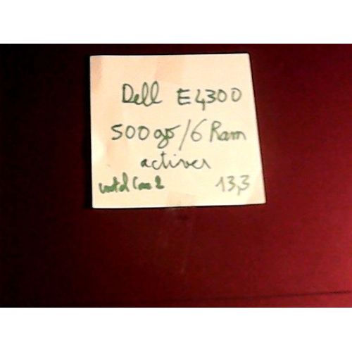 Dell E4300- 13.3" Intel Core 2 Duo P9600 - 2.53 Ghz - Ram 6 Go - DD 500 Go - Rouge
