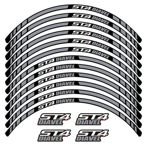 Kit Autocollants Compatible Avec Avecjante Moto Ducati St4 Diavel