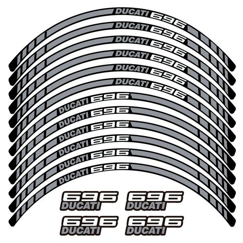 Kit Autocollants Compatible Avec Avecjante Moto Ducati 696