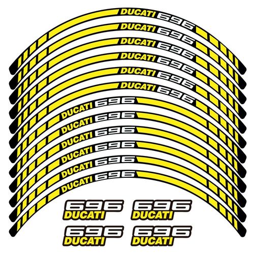 Kit Autocollants Compatible Avec Avecjante Moto Ducati 696