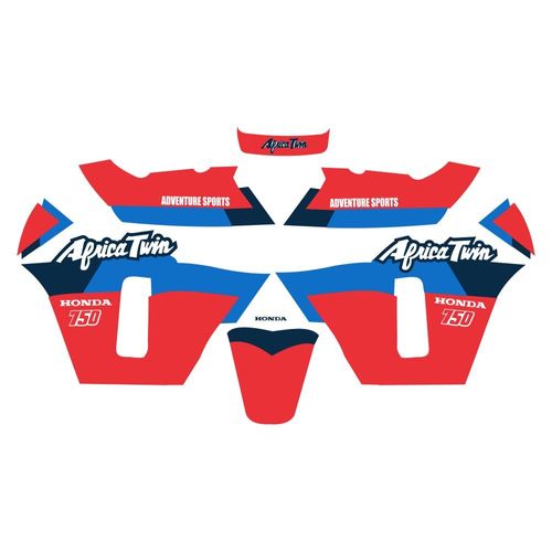 Kit Autocollants Compatible Avec Moto Trail Honda Africa Twin Xrv 750 Mod2