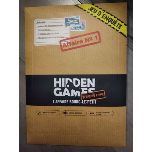 Hidden Games Sc Ne Du Crime -L Affaire Bourg-Le-Petit Version Française - Jeu Escape Room Pour 1 6 Personnes Âgées De 14 Ans Et Plus Jeu De Sc Ne De Crime Réaliste Jeu De Détective Passionnant