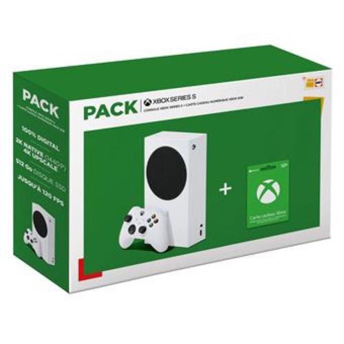 Pack Xbox Series S + Carte Cadeau Numérique Xbox 50