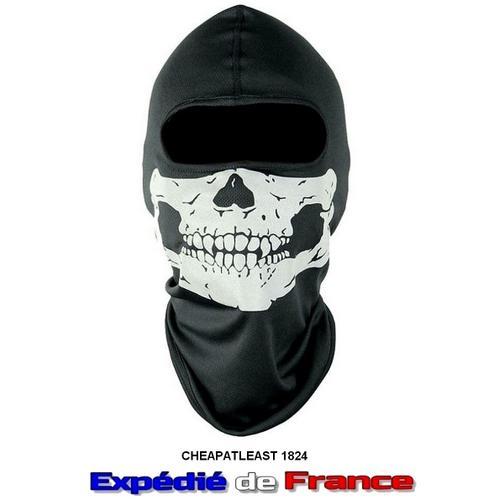 Cagoule / Masque / Tour De Cou "Ghost" T?Te De Mort Skull - Style Gign Swat Raid Ninja Protection Froid Call Of Duty Black Ops Modern Warfare 2 - Ps3 Xbox 360 - Airsoft / Paintball / Outdoor / Moto -