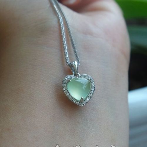 Collier Avec Pendentif En Diamant Pour Femmes, En Préhnite Naturelle, Breloque Fraîche Et Élégante, Bijoux En Argent, Nouvelle Collection