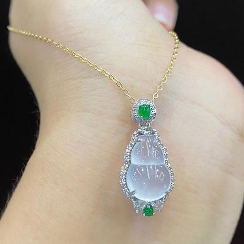 Collier En Diamant Argenté Au Design Créatif Pour Femme, Pendentif En Forme De Gourde De Glace Naturelle, Breloque De Luxe Élégante, Bijoux