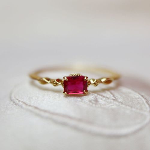 Bague De Créateur En Argent Incrusté De Cristal Rouge, Rectangulaire, Ouverture Réglable, Rétro, Lumière Élégante, Charme De Luxe, Joaillerie Féminine