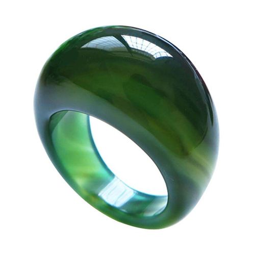 Bague En Agate Verte Naturelle Pour Hommes Et Femmes, Avec Texture, Marque Faite À La Main, Bijoux En Jade, Pierre Naturelle