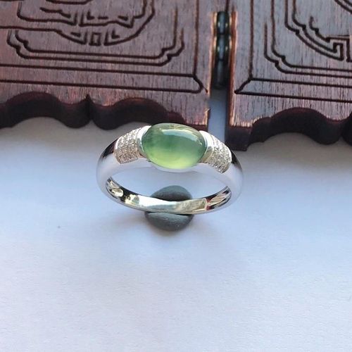 Bague Ovale En Jade Naturel, Surface Lisse, Ouverture Réglable, Ensemble De Bagues Rétro, Lumière Créative, Breloque De Luxe, Bijoux En Argent Pour Femmes