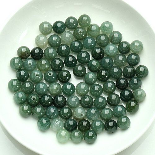Bracelets En Jade Naturel Pour Hommes Et Femmes, Perles De Jade Vert, Fait Maison, Cadeau, 8mm