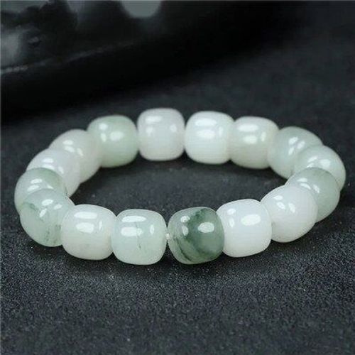 Bracelet En Jade Vert Hétian Naturel Pour Hommes Et Femmes, Bijoux En Perles De Jade, Cadeau, 10mm