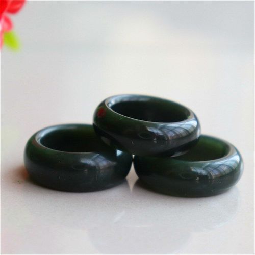 Bagues En Jade Hétian Naturel Pour Hommes Et Femmes, Bijoux En Jaspe, Cadeau De Marque