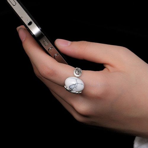 Bague Turquoise Naturelle Avec Argent Sterling 925 Pour Femmes, Bijoux De Marque, Pierre Naturelle, 925
