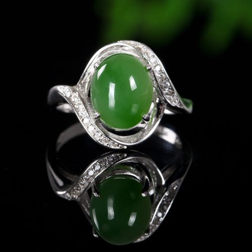 Bague En Jade Vert Véritable Pour Hommes Et Femmes, Bijou En Argent Sterling 925 Redimensionnable, En Jade, Jade Hetian, Bijoux En Nickel