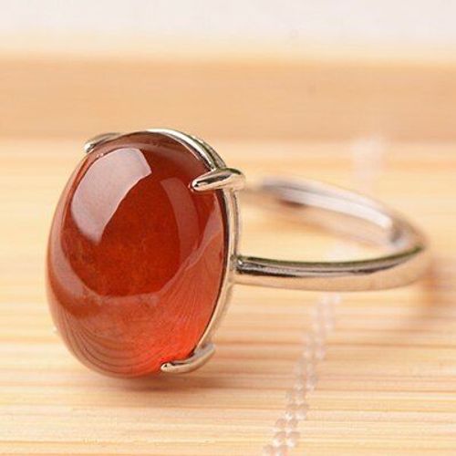 Bague En Argent Sterling 925 Avec Pierre Naturelle Pour Femmes, Anneau En Rubis, Bijou En Jade, 7a, Grenat Naturel, 925