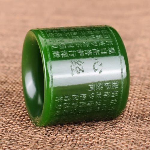 Bague En Jade Vert Naturel Sculpté À La Main, Bijoux En Pierre Naturelle