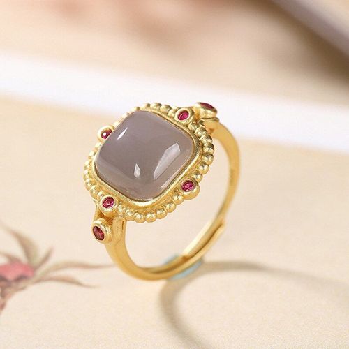 Bague En Jade Violet Naturel Pour Femmes, Anneau En Argent Sterling 925, Anneau En Or 925, Nickel, Bague En Diamant Pour Femmes