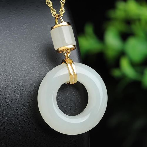 Bague En Jade Naturel Hetian Pour Femmes, Collier Avec Pendentif, Charme Exquis Et Élégant, Bijoux En Argent, Nouvelle Collection