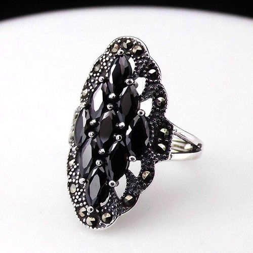 Bague En Argent Sterling 925 Avec Pierre Naturelle Pour Hommes Et Femmes, Anneau En Pierre De Jade Véritable, Anneau En Grenat, Rubis, Bijoux De Marque, 925