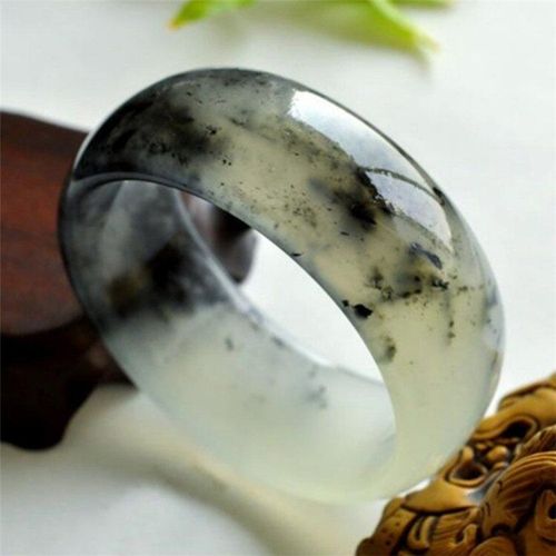Bracelet En Jade Pour Femmes, Motif De Fleurs Flottantes, Sculpté À La Main, En Émail Glacé