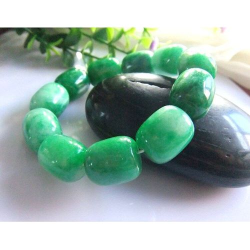 Bracelet En Jade Vert Naturel, 100% Réel, Fait À La Main, Émeraude 5a, Sculpté À La Main, Bijoux En Jade Pour Femmes Et Hommes