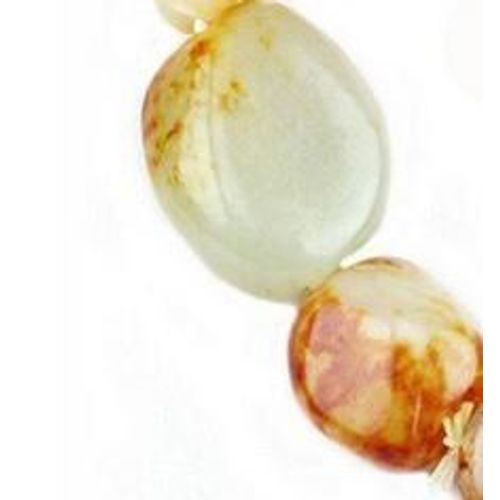 Perles De Jade Naturel Brut Hetian, Perles De Jade Blanc, Bracelets De Bricolage Pour Hommes Et Femmes, Cadeau, Perles De Jade Authentique, Bracelet14-16mm