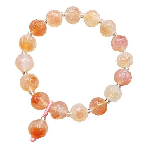Bracelet En Jade D'agate Bleue Naturelle, Avec Des Perles De 10mm, Pour Femmes