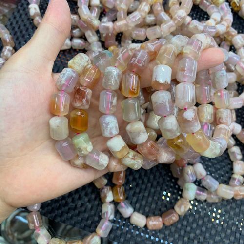 Bracelet En Agate Cerise Naturelle Pure, Bijoux De Marque, Fleur Flottante, En Jade, Pour Femmes, 10x13