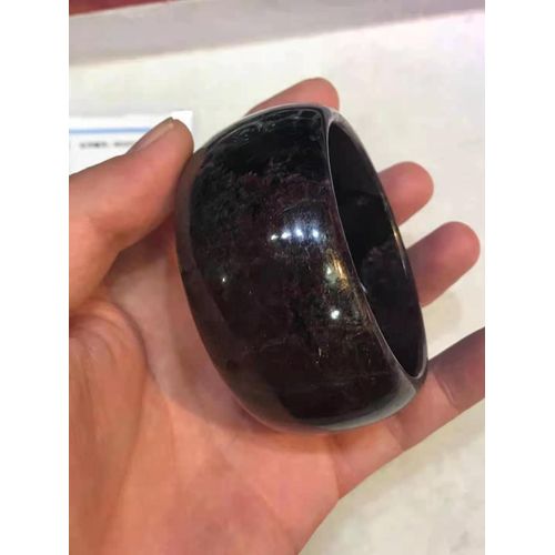 Bracelets En Jade Naturel Noir Grenat Rouge 7a Pour Femmes, Bijoux En Jade Sculpté À La Main, Cadeau