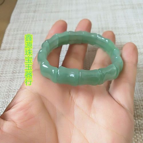 Bracelet En Jade Vert Naturel Pour Femmes, Bijoux En Perles De Bambou, Jade Vert, Jade Ambre