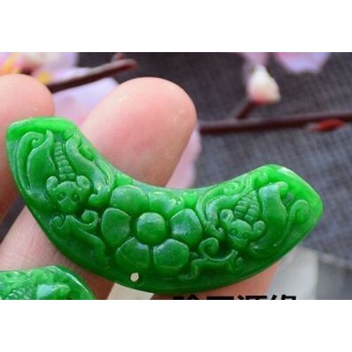 Bracelets En Jade Vert Naturel Sculpté À La Main Pour Femmes, 100%, Perles, Bricolage