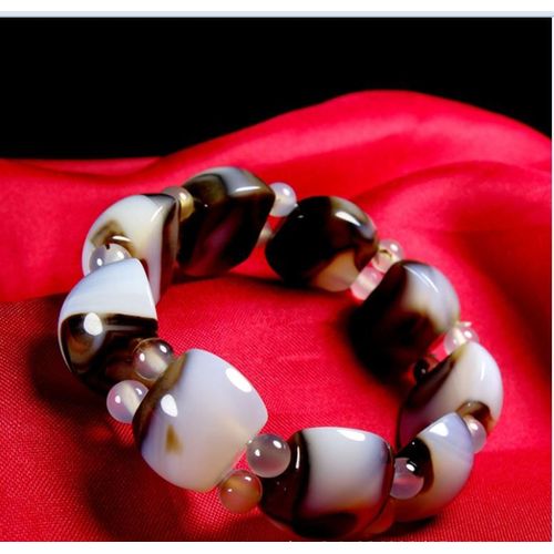 Bracelet En Jade Véritable Naturel Pour Hommes, Bijou Enveloppé D'agate Calcédoine, Motif Texture, Bijoux En Jade