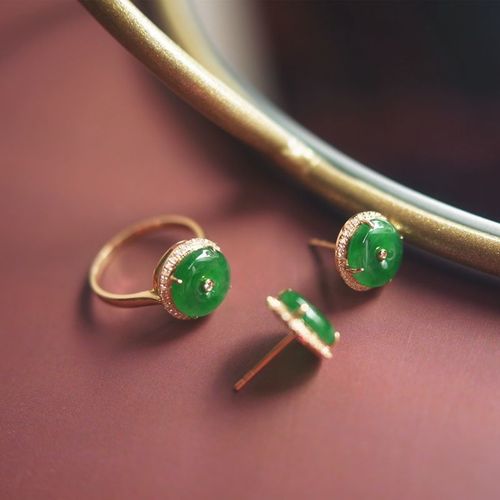Boucles D'oreilles En Calcédoine Naturelle, Graine De Glace Naturelle, Soleil Vert, Boucles D'oreilles, Anneau Réglable, Rétro Élégant, Lumière, Charme De Luxe, Bijoutier