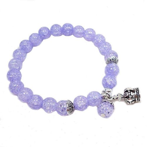 Bracelet Avec Pendentif En Cristal Et Fleurs Colorées Pour Femmes, Bijoux En Améthyste, Cristal Rose