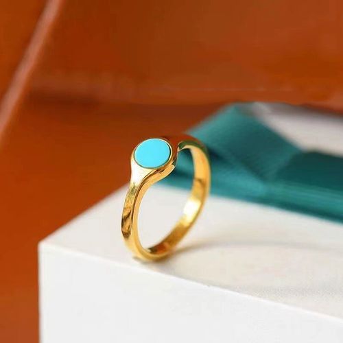 Bague En Argent Bleu Turquoise, Nouveau Style Incrusté, Ouverture Réglable, Belle Personnalité, Bijoux Exquis Pour Dames