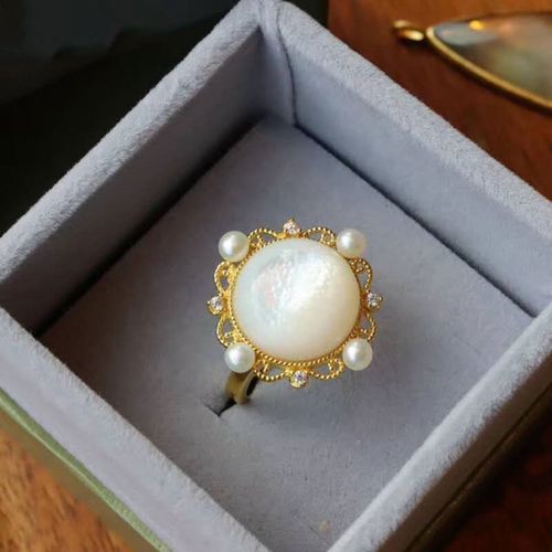 Bague Ajustable En Argent Incrusté De Nacre Blanche, Design De Niche Rétro, Breloque De Luxe, Pour Femmes, Nouvelle Collection