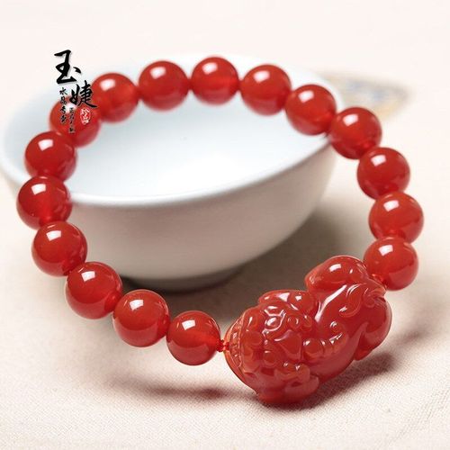 Bracelet En Jade Rubis Véritable Pour Hommes Et Femmes, Bijoux En Jade Sculpté À La Main