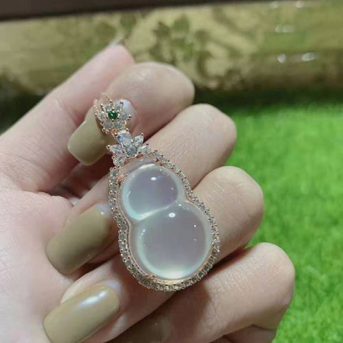 Bague Pendentif En Jade Vert En Forme De Gourde Naturelle, Boucles D'oreilles, En Argent Sterling 925, Or Rose