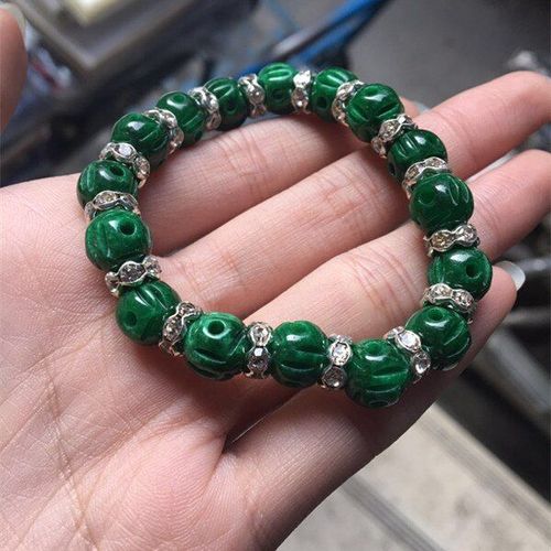 Bracelets En Jade Vert Du Zodiaque Naturel, Perles Sculptées À La Main, Bracelet Ajouré En Jade Émeraude Pour Femmes Et Hommes