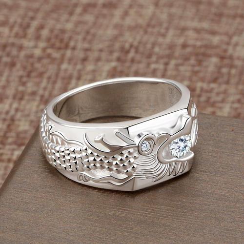 Bague En Argent Avec Dragon Chinois Pour Hommes, Bijoux De Luxe, Design De Niche