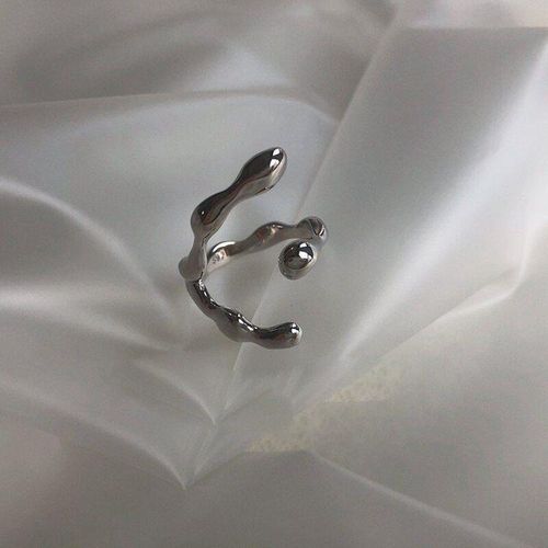 Bague Géométrique Irrégulière Pour Femmes, Croix Brillante, En Argent Thaïlandais, Ligne Réglable, Sensation Légère, Bijoux De Luxe Haut De Gamme