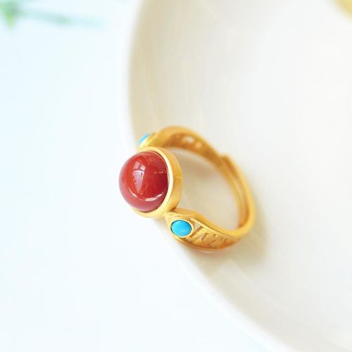 Bague Originale De Styliste, Calcédoine Naturelle Innovante, Méthode Ancienne, Givrée, Ouverture Réglable, Bijoux Élégants De Luxe Pour Dames