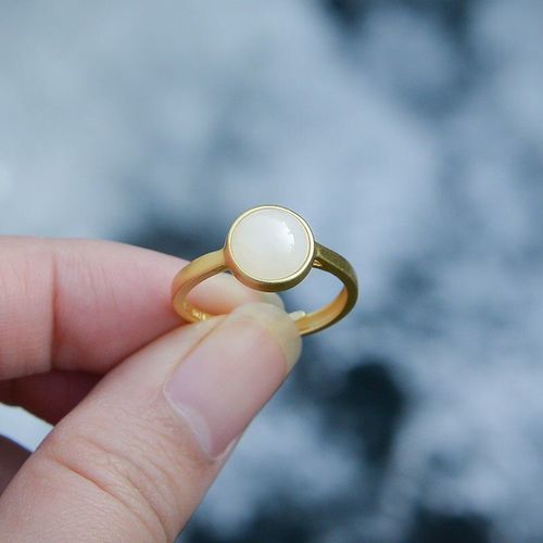 Bague En Argent Incrusté De Calcédoine Hétian Naturelle, Bague Ajustable, Design De Niche Rétro Chinoise, Charme De Marque, Bijoux Pour Femmes