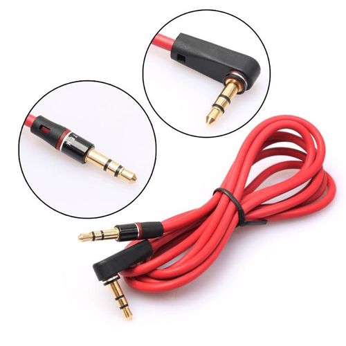 Câble Jack Audio stéréo AUX, 1.2m/3.93ft, 3.5mm, connecteurs plaqués wiweguld pour casque Skullcandy Hesh 2